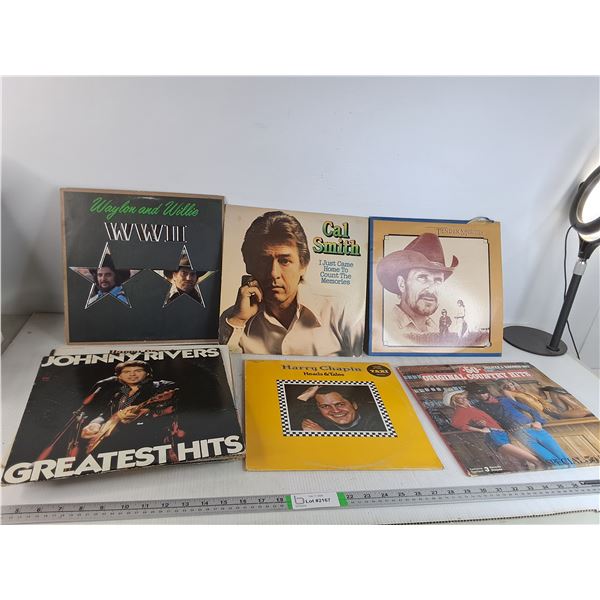 (14) Assorted Vinyl Albums- Cal Smith, Johnny Rivers, As Is