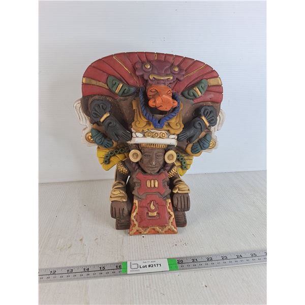 Vintage Maya Hun Hunahpu Maize Clay Sculpture