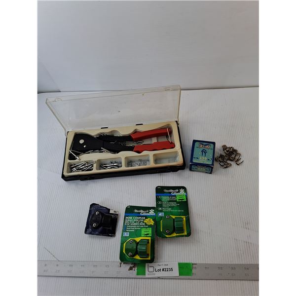 Hose Couplers, Insulated Staples, Hand Riveter Kit