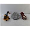Image 3 : Model Firetruck, John Deere Excavator & Millenium Falcon