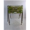 Image 1 : *(3) Vintage MCM Stacking Stools in Green Floral Design - PICK UP ONLY