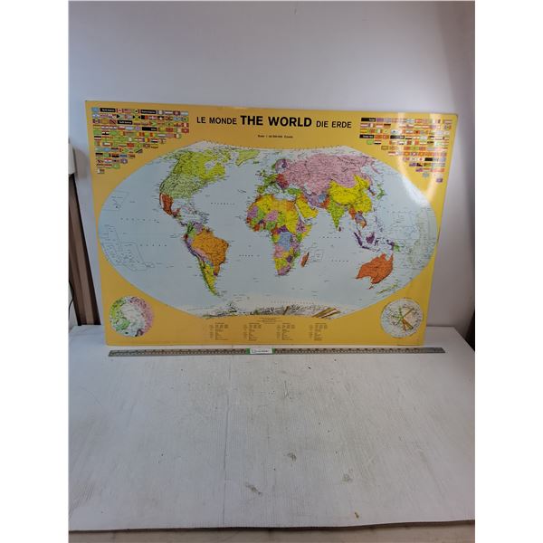 Map of the World-Corrugated 38x27 - PICK UP ONLY