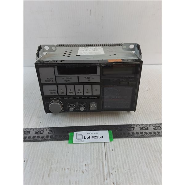 1986-88 Toyota Supra Mk3 OEM Factory Radio/Cassette Player - Untested, As is