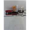 Image 1 : Electric Kettle(untested),Phone,(2) Vases and (2) Pairs of Glasses