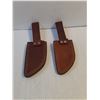Image 3 : (2) Leather- Knife Sheath-1 1/2" x 4" approx Blade size