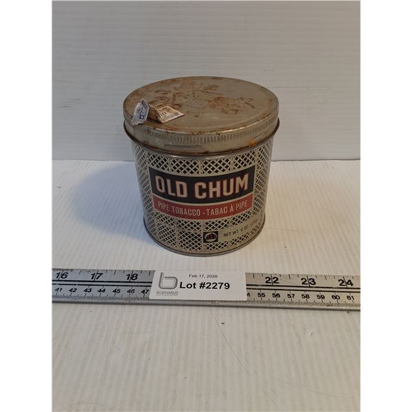 Vintage Old Chum Tobacco Container