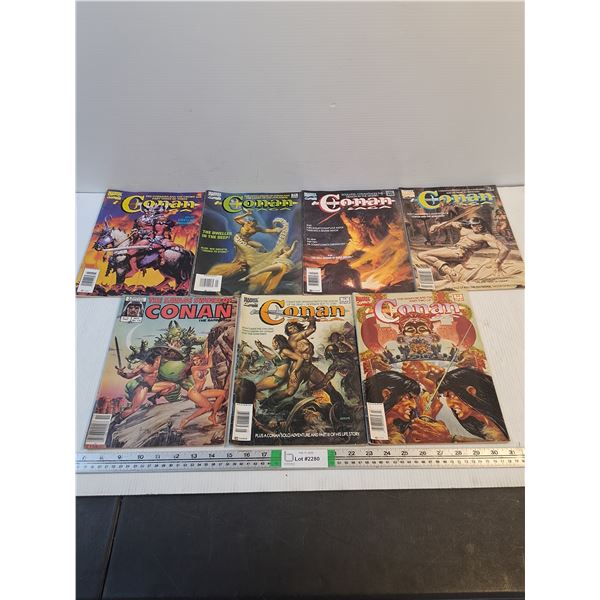 (7) Comic Books - Conan