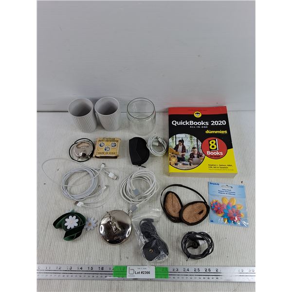 Sterling Pocket Voltammeter, QuickBooks 2020 for Dummies, Lightning Chargers, Ceramic Cups, Misc