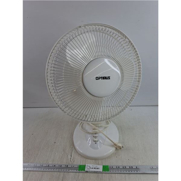 Optimus Table Fan - Powers On, As Is - PICK UP