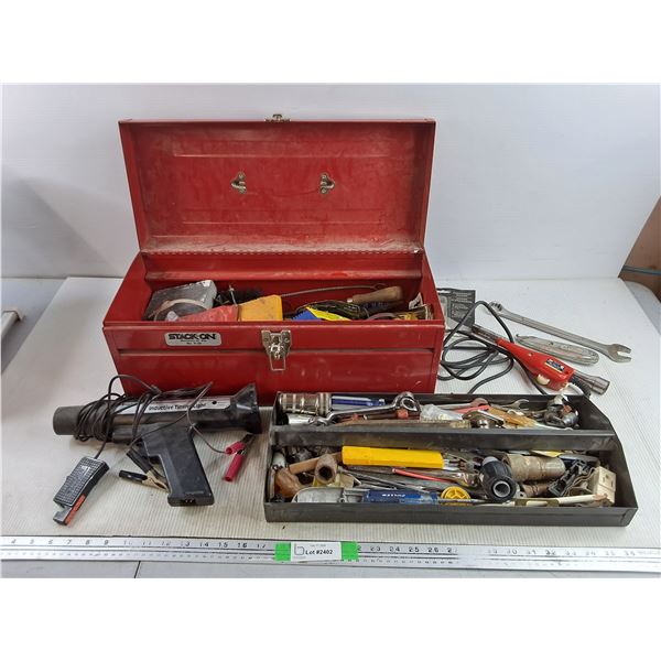 Stack On Metal Tool Box, Inductive Timing Light, Pencil Engraver, Wrenches, Misc Hardware & Tools