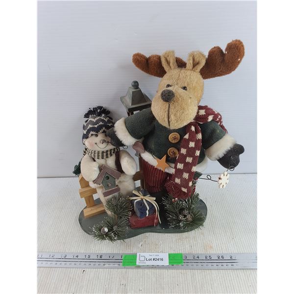 Christmas Moose & Snowman Decor