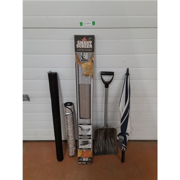 *Square Shovel, Mesh Screen, Smart Screen Gutter Protector, Umbrella, PICKUP ONLY