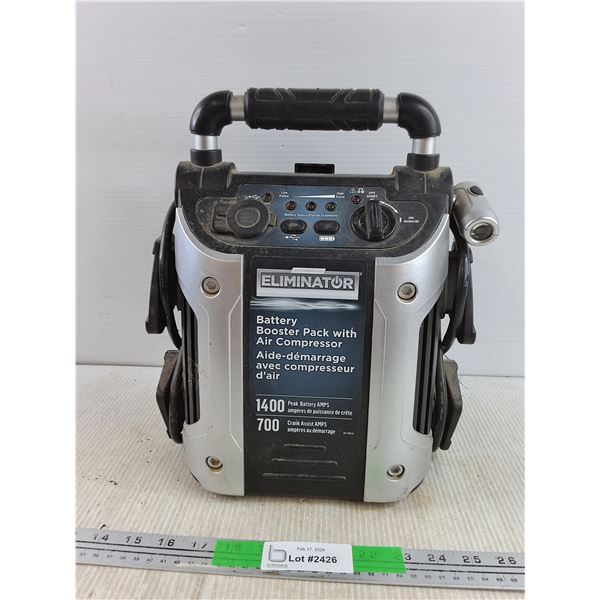 Motomaster Eliminator Battery Booster Pack with Air Compressor - As Is - PICK UP