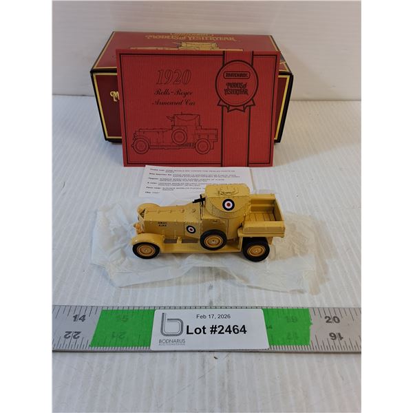 Model Car - Matchbox Collectables- 1920 Rolls-Royce Armoured Car