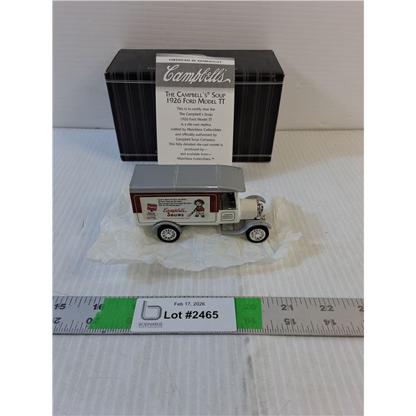 Model Car - Matchbox Collectables- Campbell Soup 1926 Ford Model TT