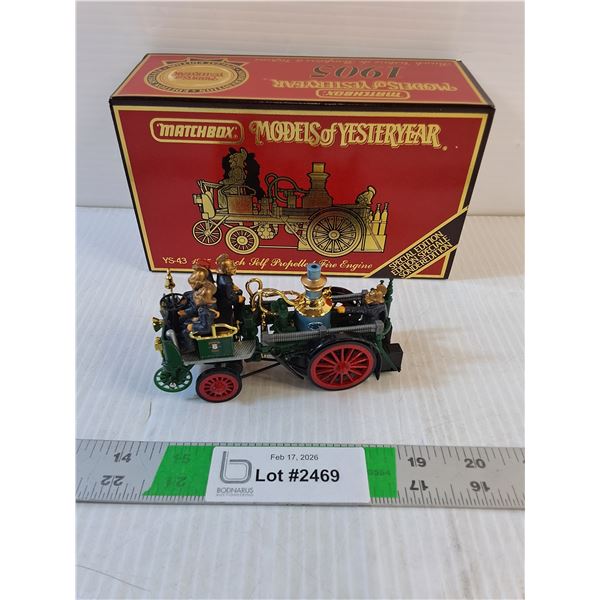 Model Toy- Matchbox Collectables- 1905 Busch Self Propelled Fire Engine