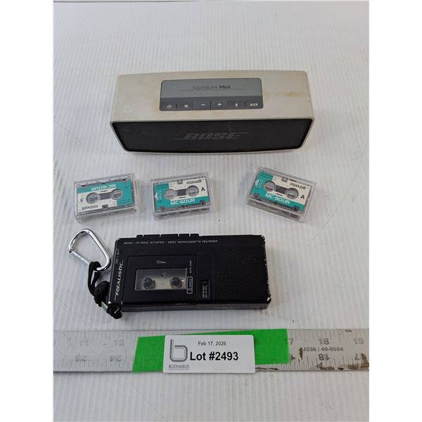Recorder, Tapes & Bose Speaker- All As Is