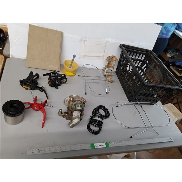 Bike Lock, Pedals, Pet Bowl Stands, Misc. Pickup Preferred