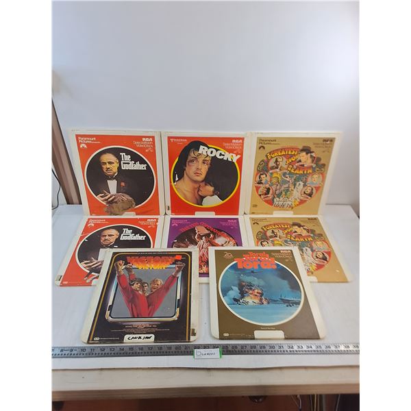 (8) Vintage RCA Video Disks (The Godfather, Rocky, The 10 Commandments)
