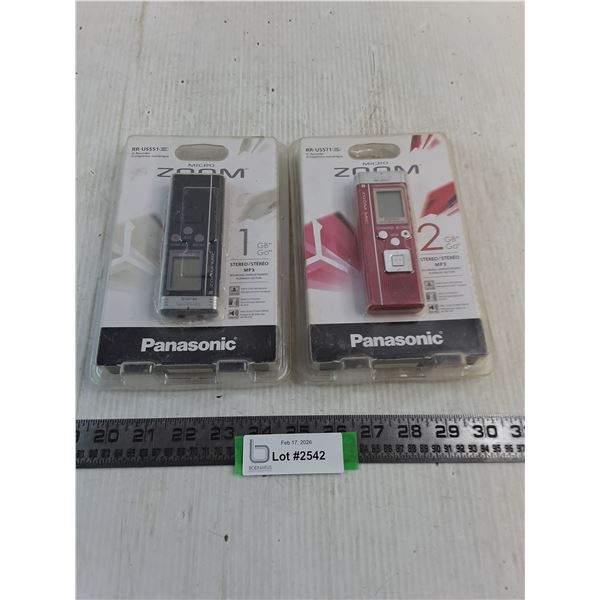 (2) NOS Panasonic Zoom IC Recorders