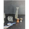 Image 3 : (4) Drinking Glasses, Shot Measuring Cups, Porcelain Rice/Soup Spoons, Misc