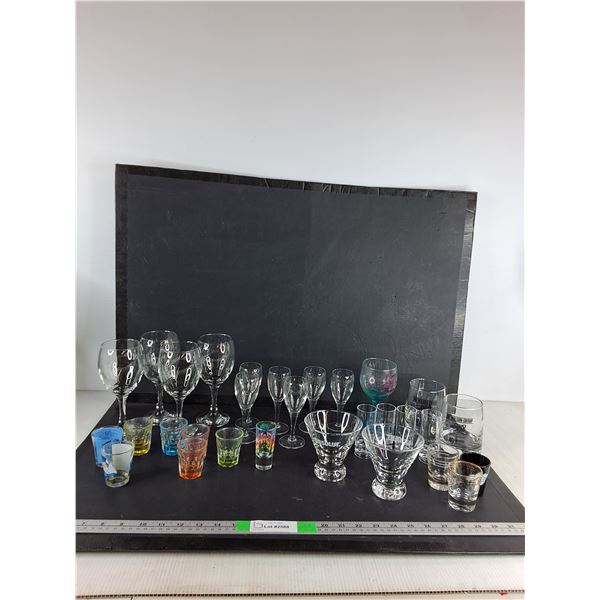 Various Glassware, Shot Glasses,  Misc - PICK UP