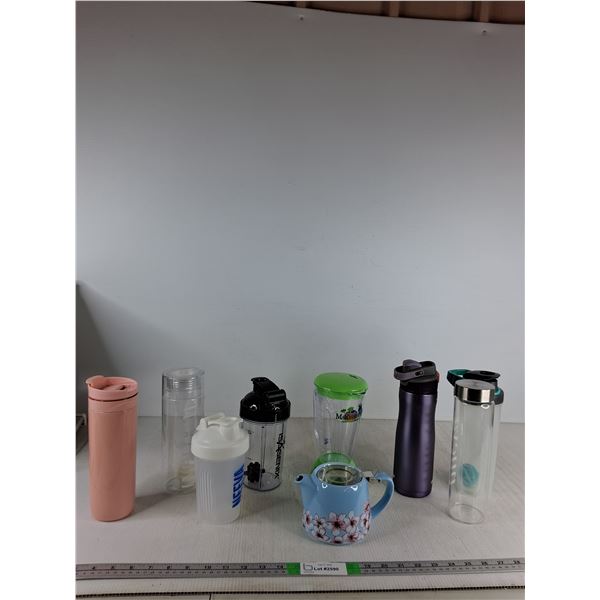 Various Waterbottles, Tea Pot, Margarita Cup, Misc