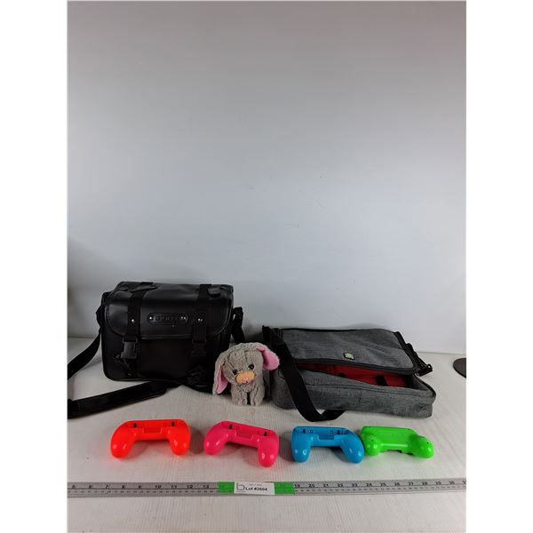 Sony Camera Bag, Surge Computer Bag, Stuffie, Plastic Controllers