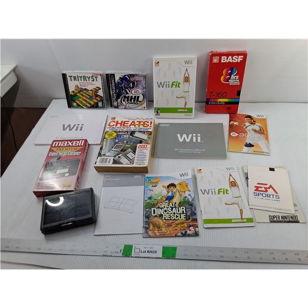 Playstation NHL 2000, Wii Fit, Nintendo 3DS Game Card Case, Misc.