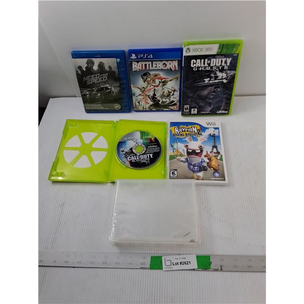 PS4, Xbox 360 & Wii Games- Call of Duty Black Ops/Ghosts, Battleborn, Misc.