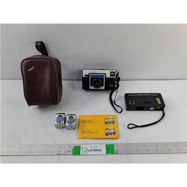 Kodak Instamatic X-15 & Ektra 1 Cameras & Case