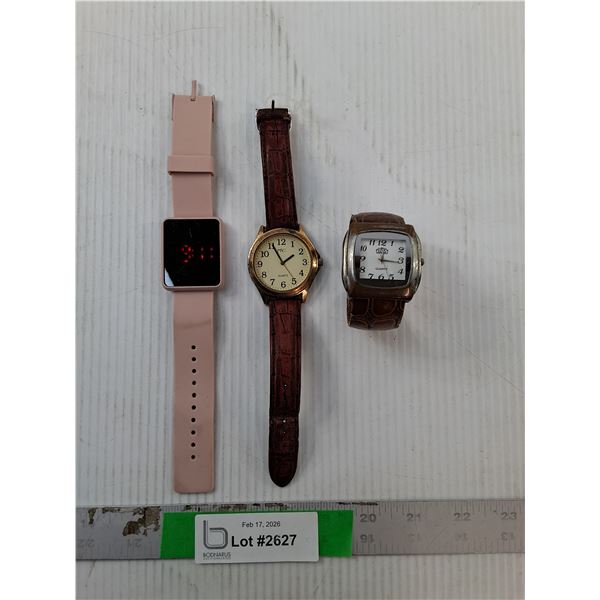 (3) Watches- MC, Other- As Is & Accutime- Powers On