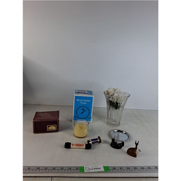 Fragrance Camera, Candle, Block Heater Timed, Vase,  Artifical Flowers, Misc