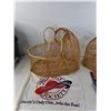 Image 2 : Red Hat Flag, (2) Wicker Baskets, Misc - PICK UP