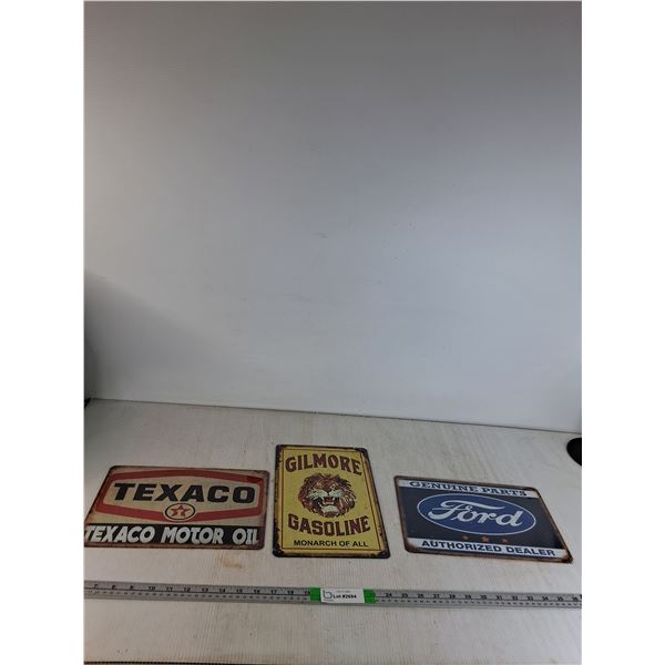 (3) Vintage Novelty Signs- 12"x8"