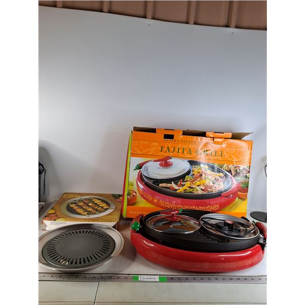Mighty Pro Grill, Fajita Grill ( both as is, cannot ship)
