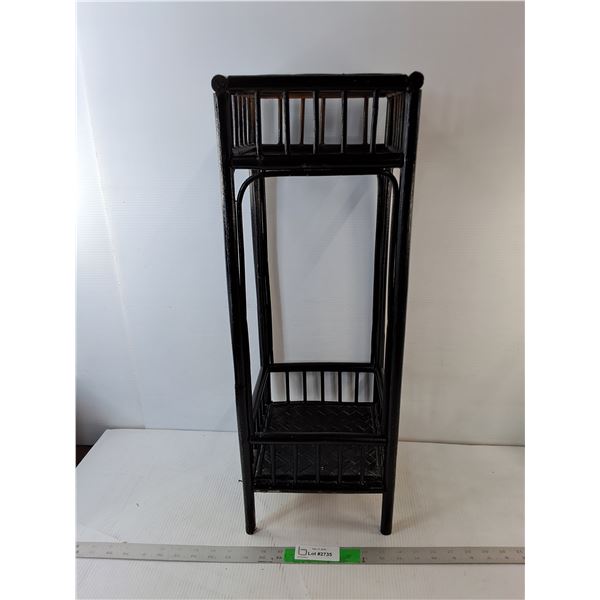 Two Tier Rattan Plant Stand 9" x 26", Cannot Ship