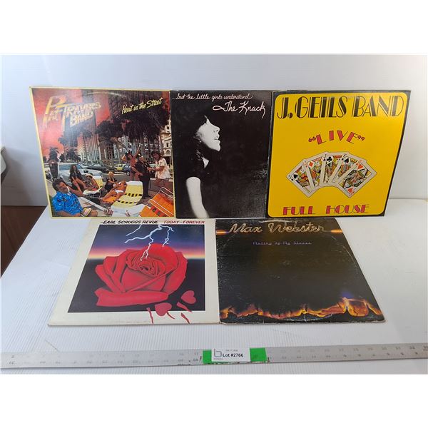(5) Records- The Knack, Max Webster, Earl Scruggs Revue, Misc.
