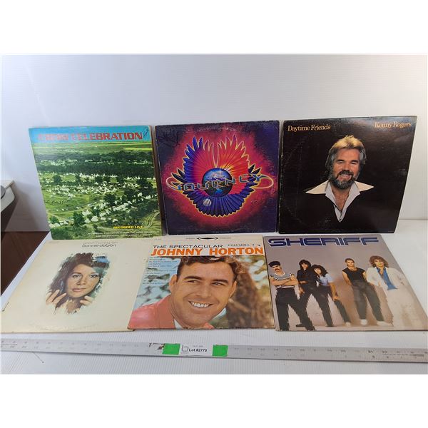 (6) Records- Kenny Rogers, Johnny Horton, Sheriff, Misc.