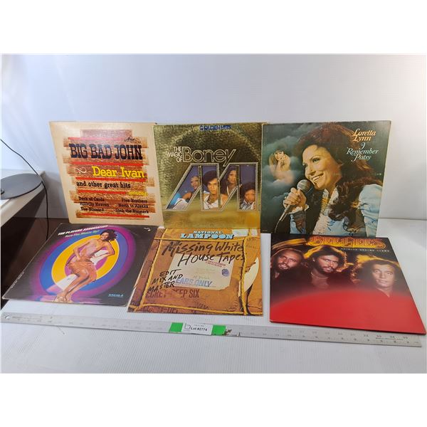 (6) Records- Loretta Lynn, Boney M, The Bee Gees, Misc.
