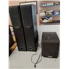Image 3 : (6) Kenwood Speakers & Subwoofer- Powers On, Up to 35.5", Cannot Ship. Rack Not Included