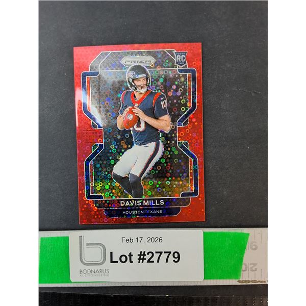 Panini Davis Mills Houston Texans Card, Cannot Authenticate