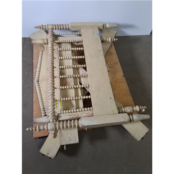 1940's Ornate Wooden Bedframe - Unassembled - 50" Wide x 41" High - Pickup Only