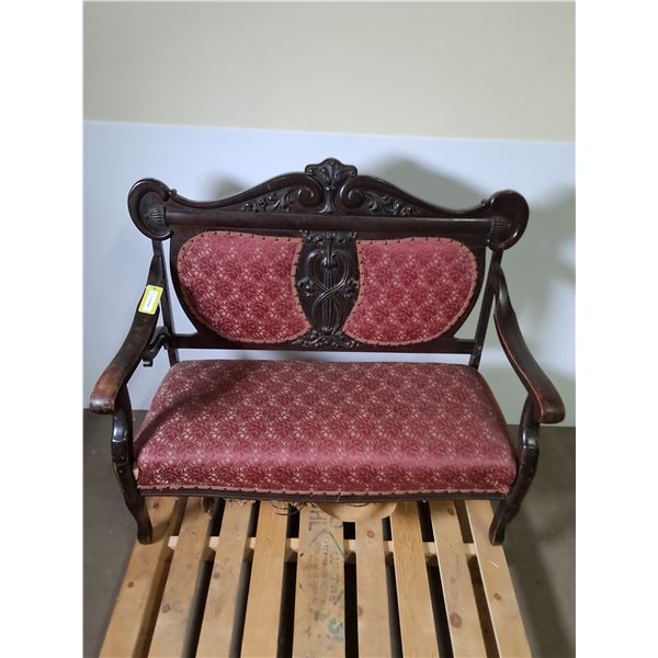 Late 1800's Settee 49" Wide & 41" High Back - Pickup Only