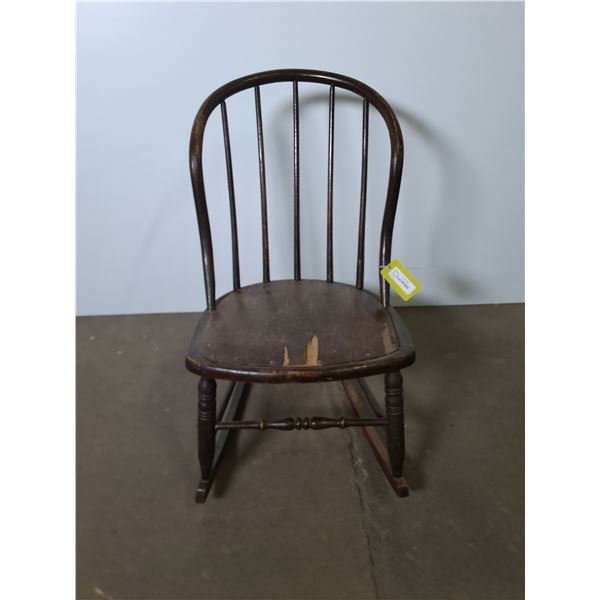 Pre-1930's Small Rocking Chair 28" Runners x 18" Width - Pickup Only