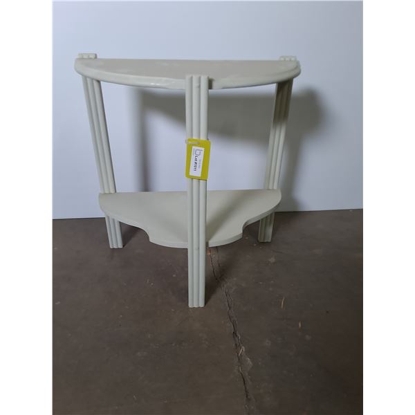 1940's Wooden 2-Tier End Table - 24" High x 21" Max Width - Pickup Only