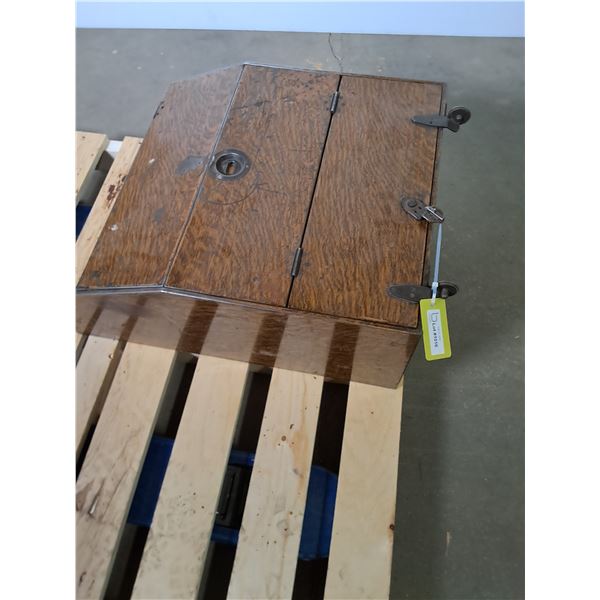 1920's Metal Countertop Style Filing Cabinet - 27x21x11" - Heavy - Pickup Only