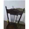 Image 2 : Early 1900's Wooden Armless Dining Chair - 42" High - Missing 1 Support ( cannot ship)