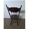 Image 3 : Early 1900's Wooden Armless Dining Chair - 42" High - Missing 1 Support ( cannot ship)