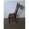 Image 4 : Early 1900's Wooden Armless Dining Chair - 42" High - Missing 1 Support ( cannot ship)